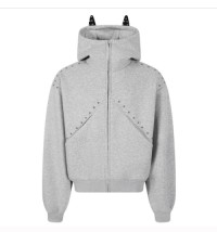Women Trendy Hoodie with Rivet-Style Dachshunds Design
