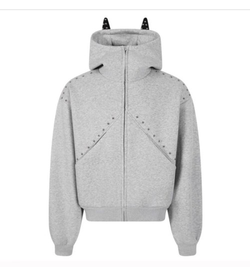 Women Trendy Hoodie with Rivet-Style Dachshunds Design