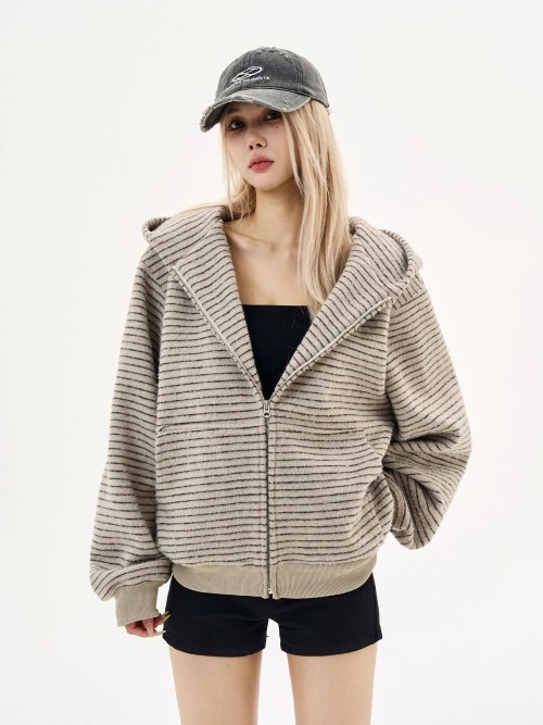 Unisex Casual and Trendy Top stripe hoodies
