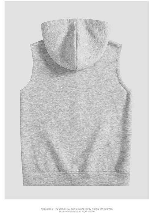 Mens Sport New hoodie-style vest with half-zip