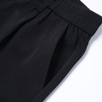 Mens Suit Pants, Formal Loose Straight Wide Leg Pants, Adjustable Waist, Front Pleat